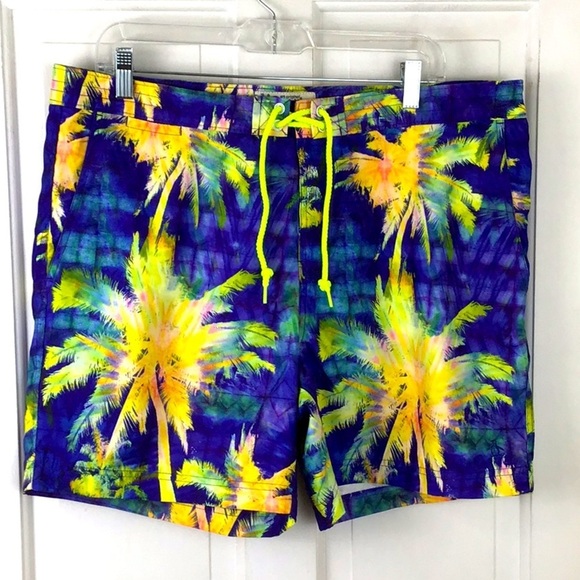 Original Penguin Palm Tree Swim Trunks Size 36 - Picture 1 of 5